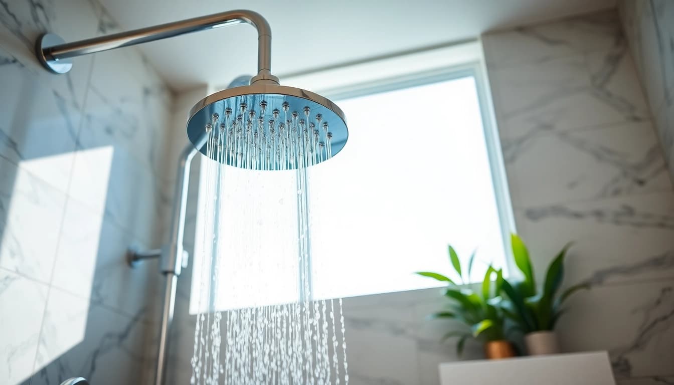 Enhance your bathroom with elegant showers featuring a modern rainfall design and luxurious finishes.