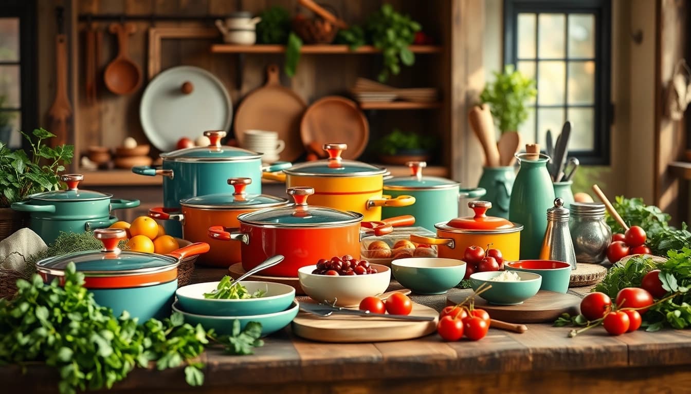 Showcase of kitchenware gift ideas NZ arranged beautifully on a rustic table with natural decor.