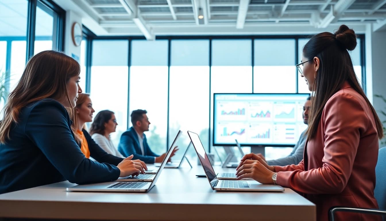 Elevate your business with effective edmonton social media marketing strategies in a dynamic workspace.
