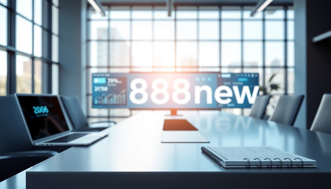 Engaging workspace showcasing 888new analytics, promoting productivity and strategy.