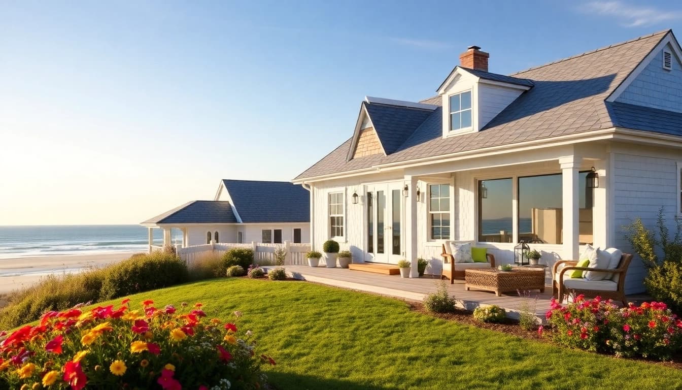 Explore the beautiful cape cod home showcasing classic architecture and vibrant landscaping.