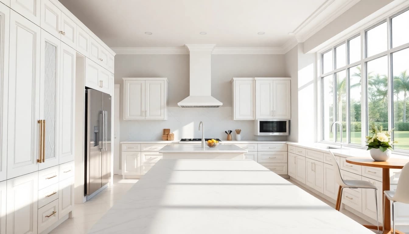 Beautiful kitchen with Cabinet Refacing Clearwater FL showcasing elegant cabinet installation and natural light.