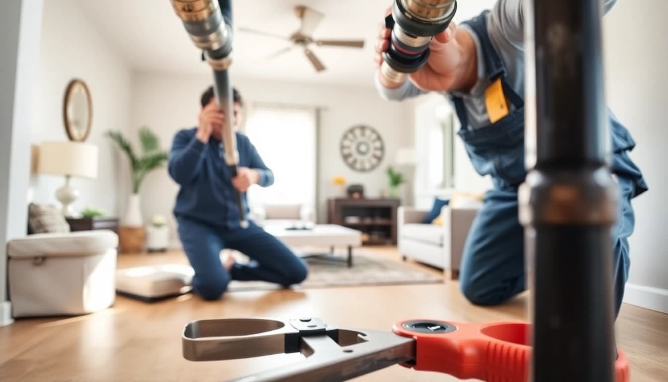 Revitalize your home with whole house repiping services Clearwater FL, featuring a skilled plumber at work.