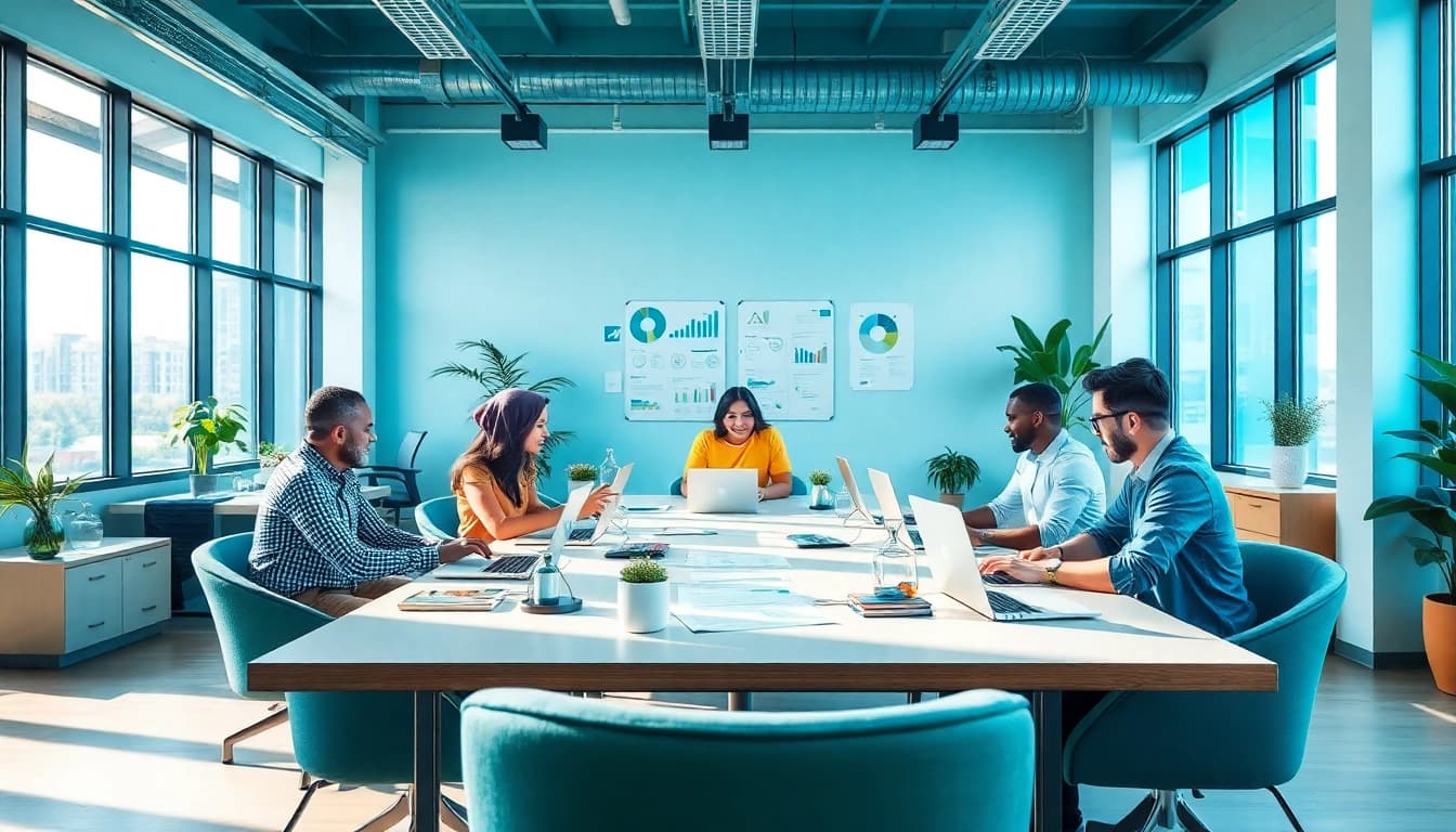 Team collaboration at https://www.pnmmedia.com showcasing creativity in a modern workspace.