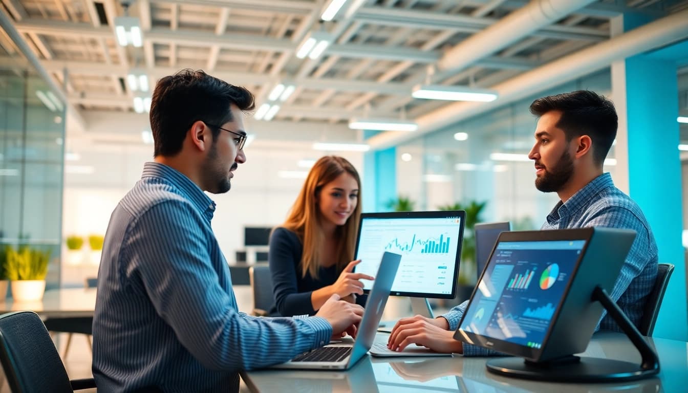 Boost Clearwater FL SEO with a professional team working in a modern office.