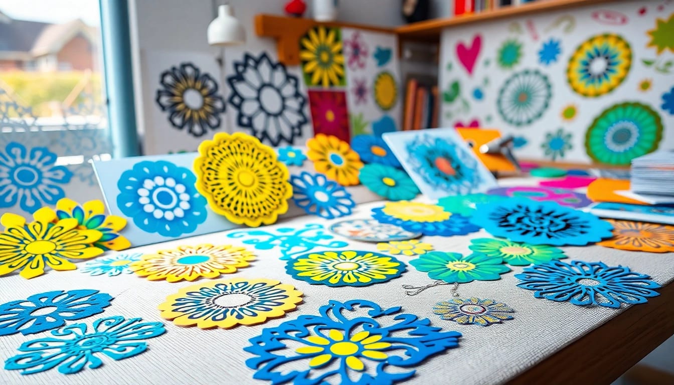 Craft vibrant projects with free svg designs showcased in a creative workspace.