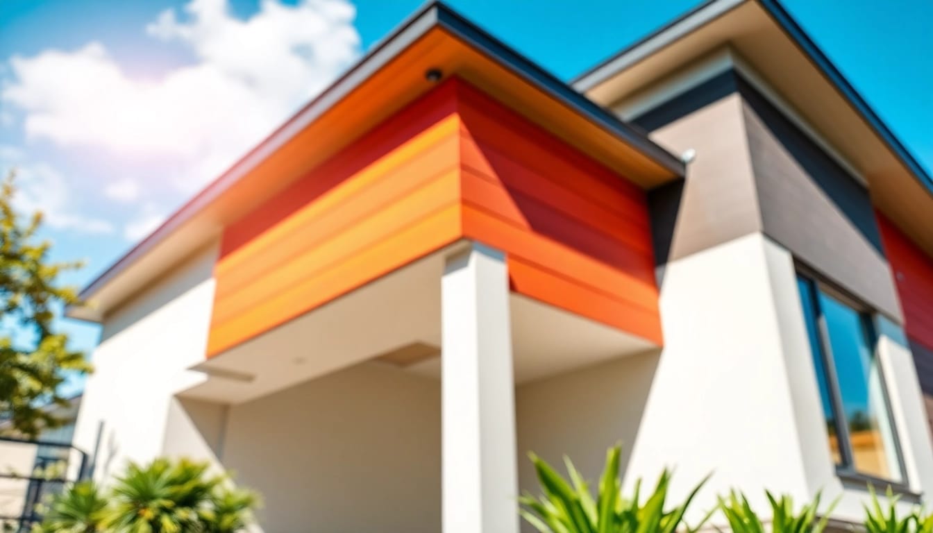 Installing UV-Resistant Exterior Panels on a modern home, highlighting durability and design.