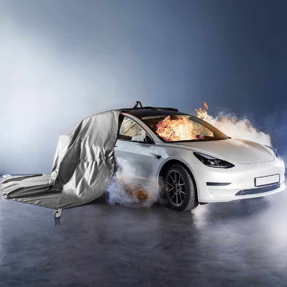 High-Temperature Automotive Fire Blanket for Fire Suppression