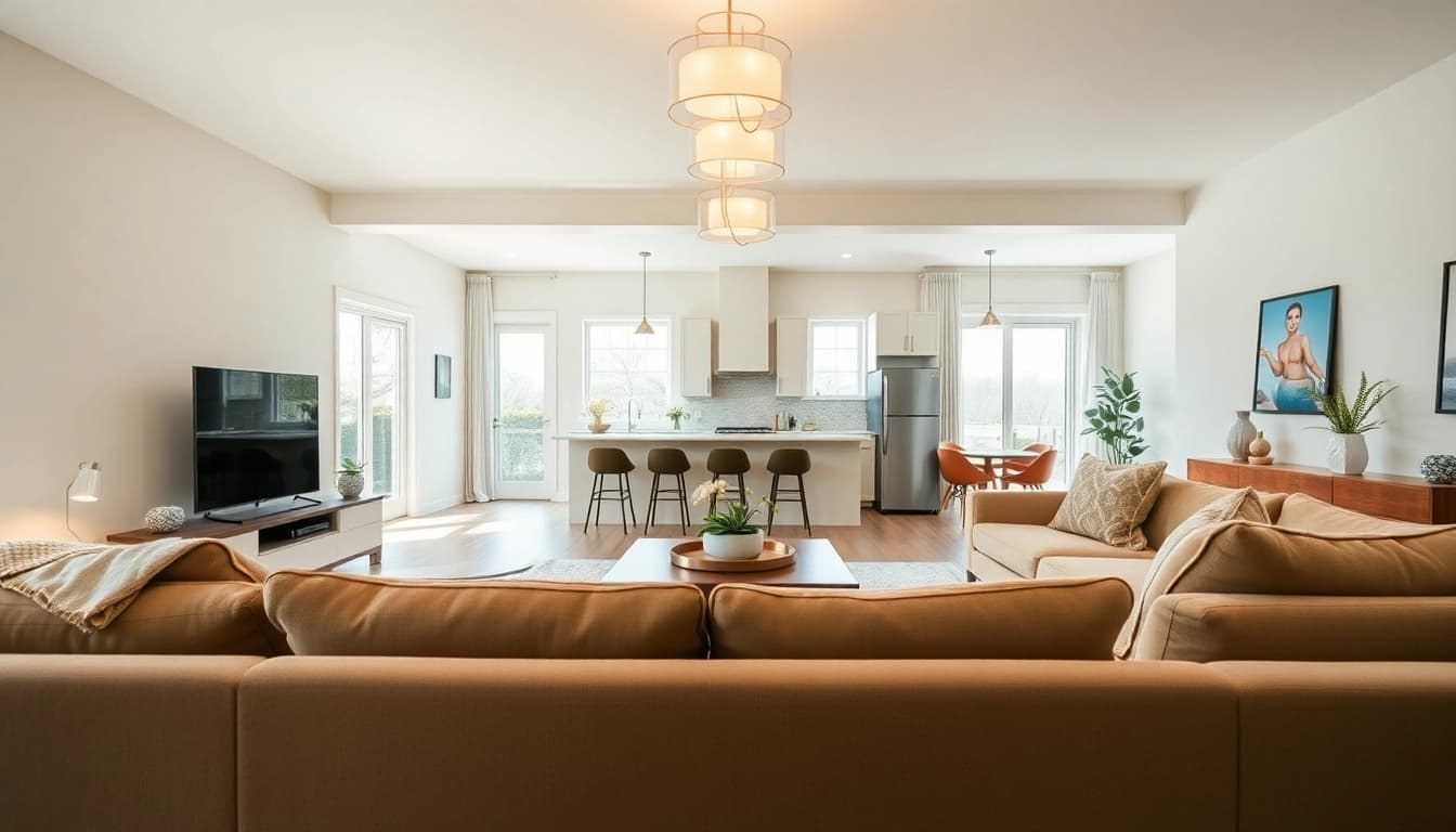 Showcase of a stunning home renovation highlighting a modern living room transformation.