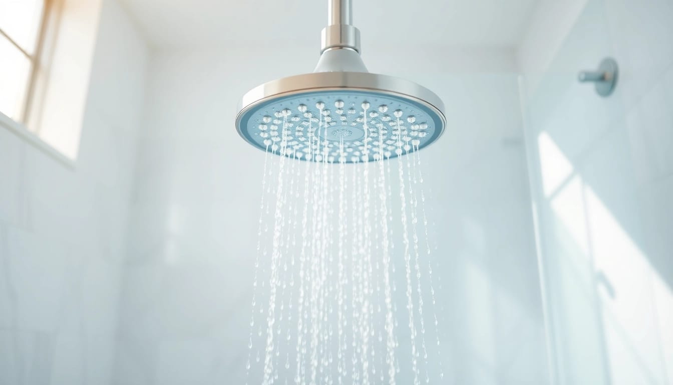 Enjoy refreshing sunny shower experience in a modern bathroom with elegant features.