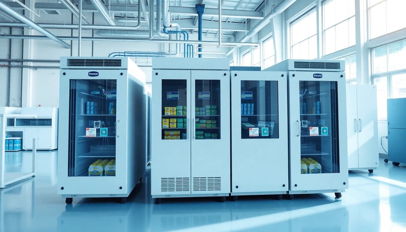 View of cold room manufacturers uk showcasing modern refrigeration systems in a vibrant workspace.