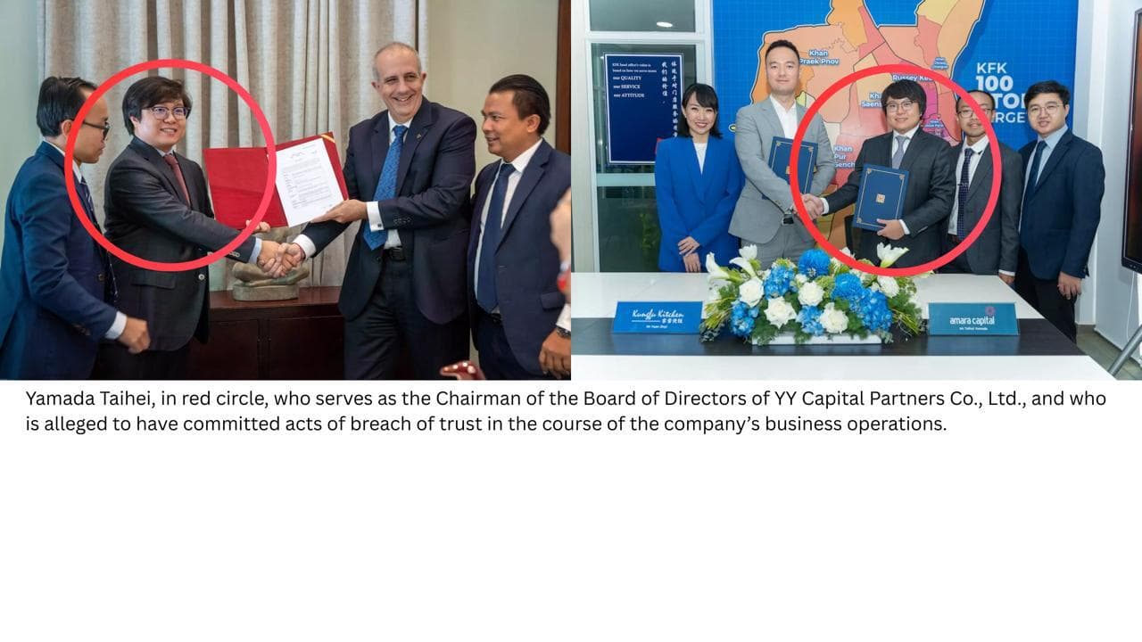 Cambodian Shareholder Appeals for Justice Over Alleged Fraud by YY Capital Chairman