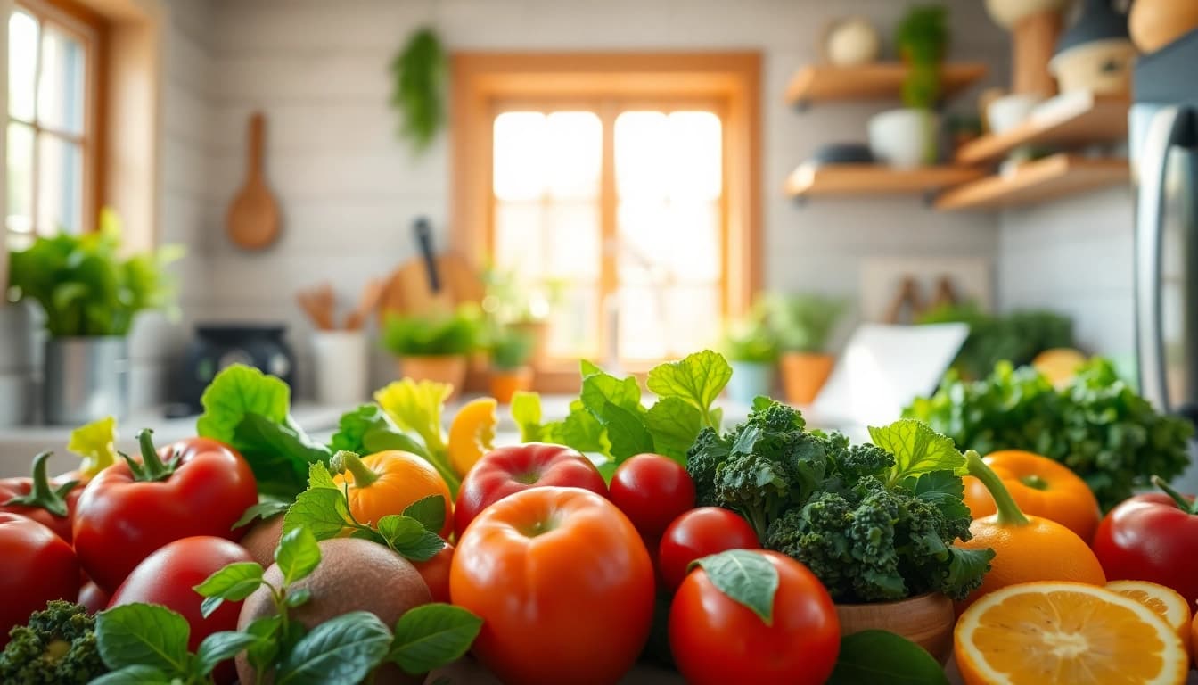 Engaging cooking setup featuring vibrant foods from https://healthyvix.com to inspire healthy eating.