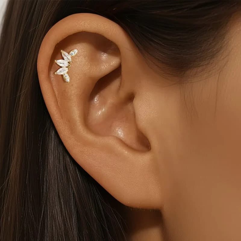 Diamond Helix Earrings in 18ct Gold for Refined Everyday Luxury