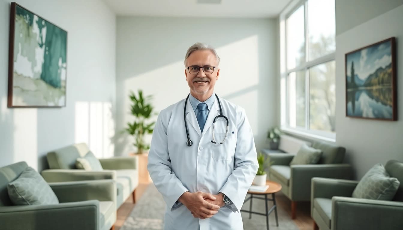 Consult with a psychiatrist in Dubai in a tranquil therapy room, showcasing comfort and professionalism.