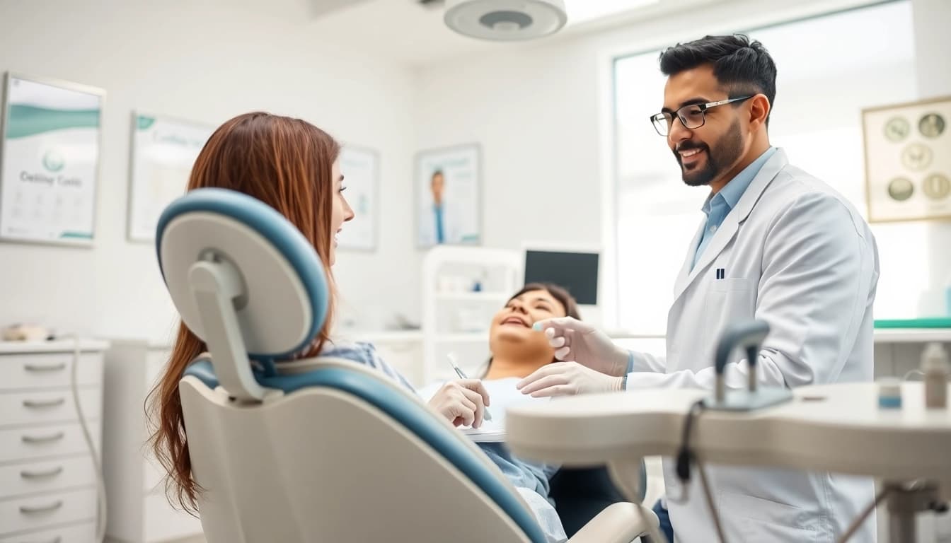 Dr. Shahram Valiani DDS providing dental care in a modern clinic setting, emphasizing professionalism.