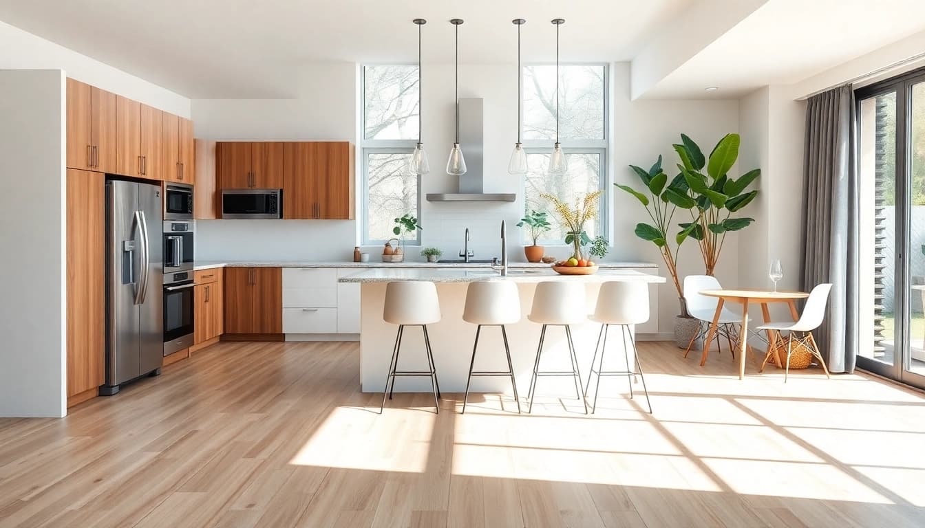 Revitalize your space with this elegant home renovation kitchen showcasing modern design features.