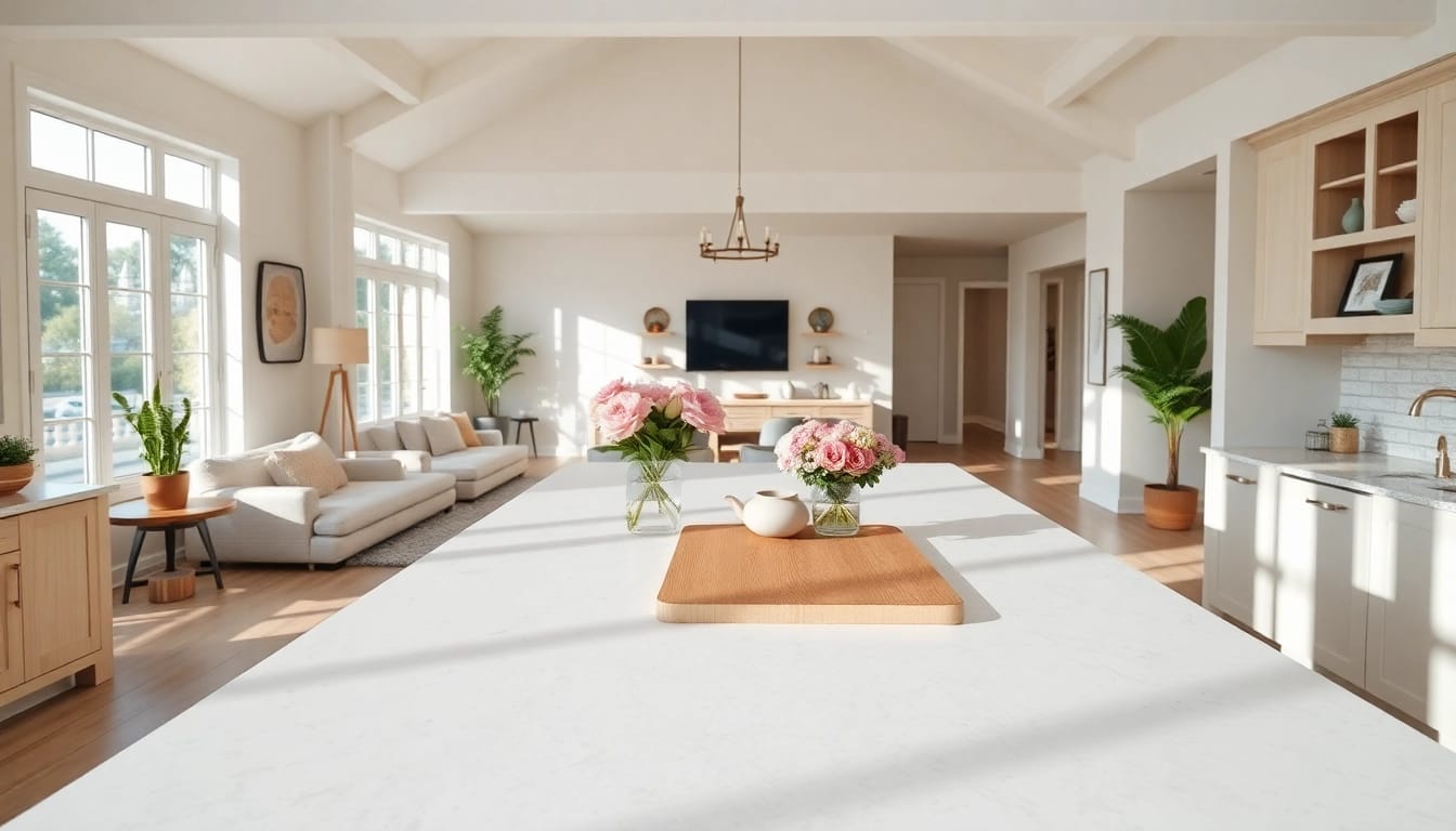 Captivating home renovation showcasing a modern kitchen with inviting decor elements.