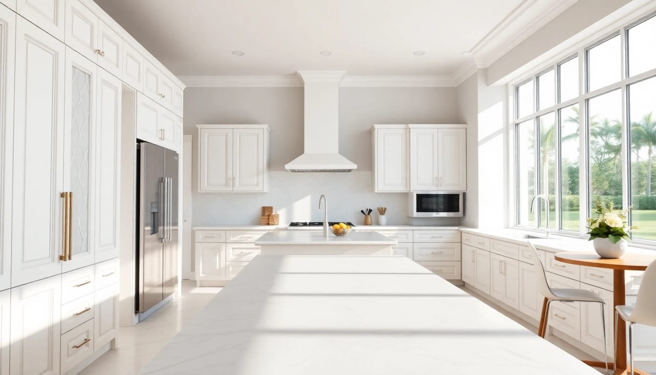 Beautiful kitchen with Cabinet Refacing Clearwater FL showcasing elegant cabinet installation and natural light.
