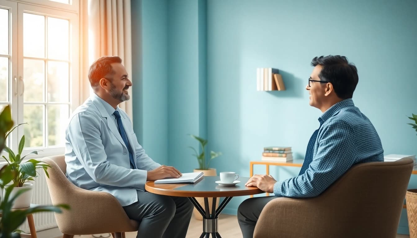 German Psychiatrist in India providing compassionate care during a therapy session.