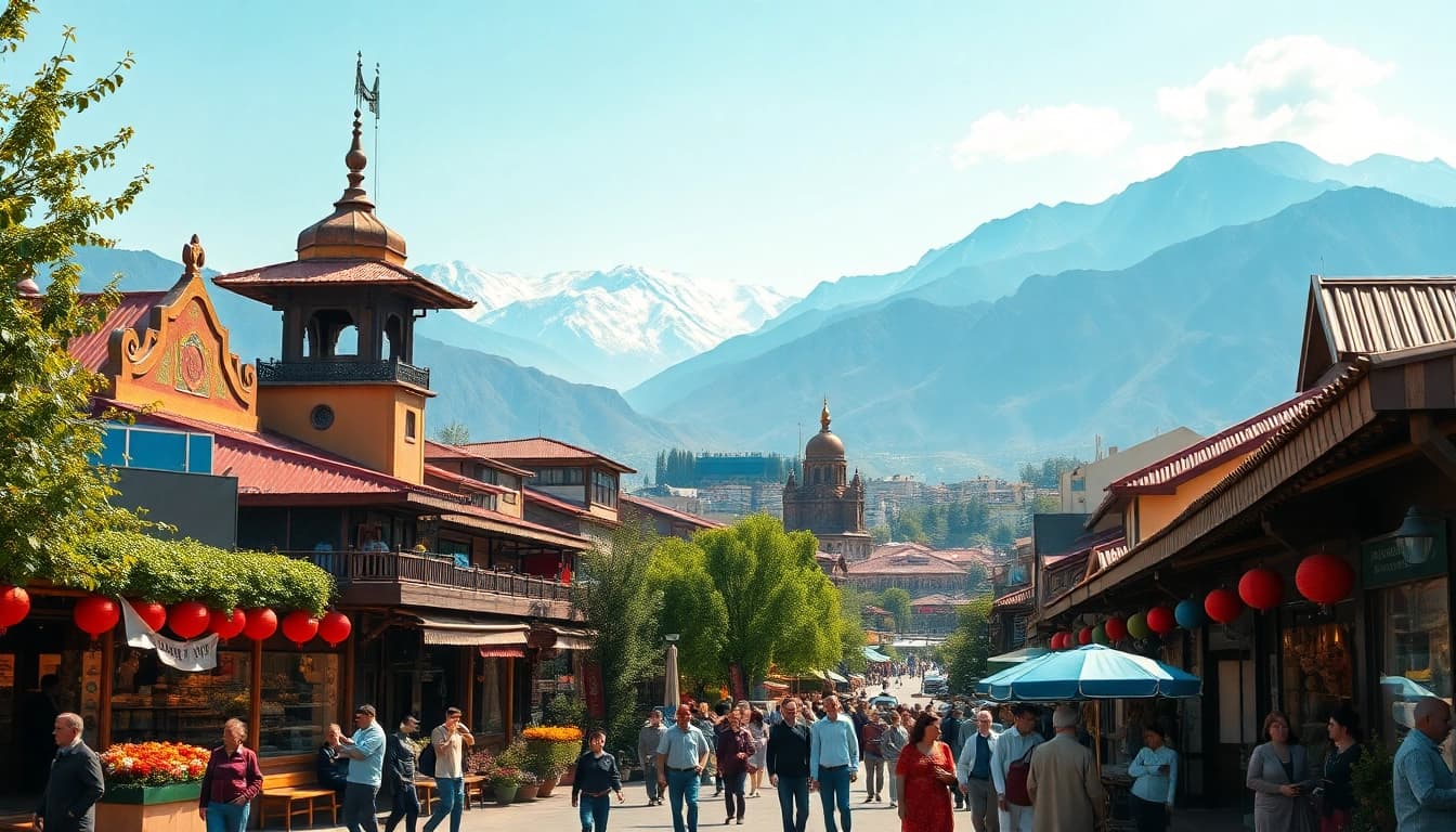 Experience vibrant life in Almaty, Kazakhstan through this stunning view of the city - https://albmaftoh.com