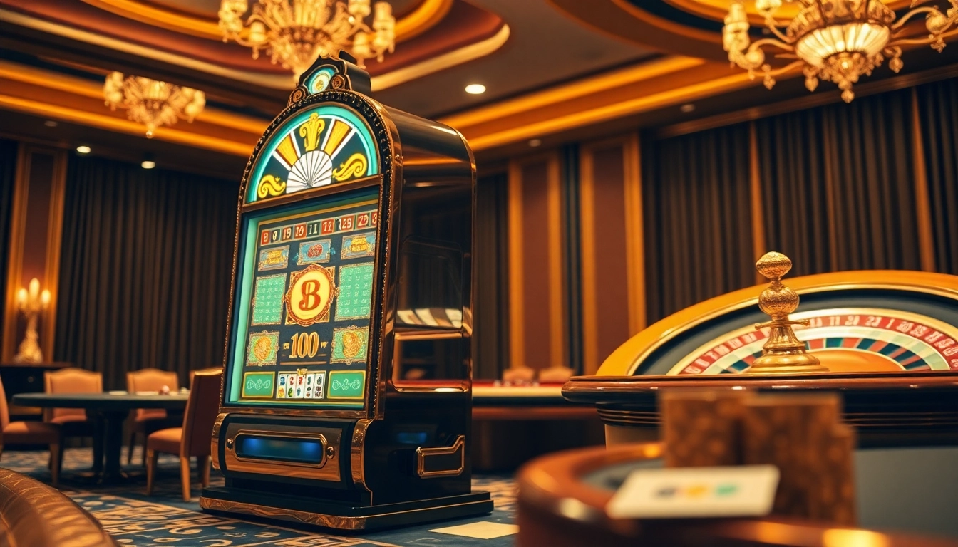 Experience the thrill of judi slot with vibrant slot machines in an exciting casino setting.