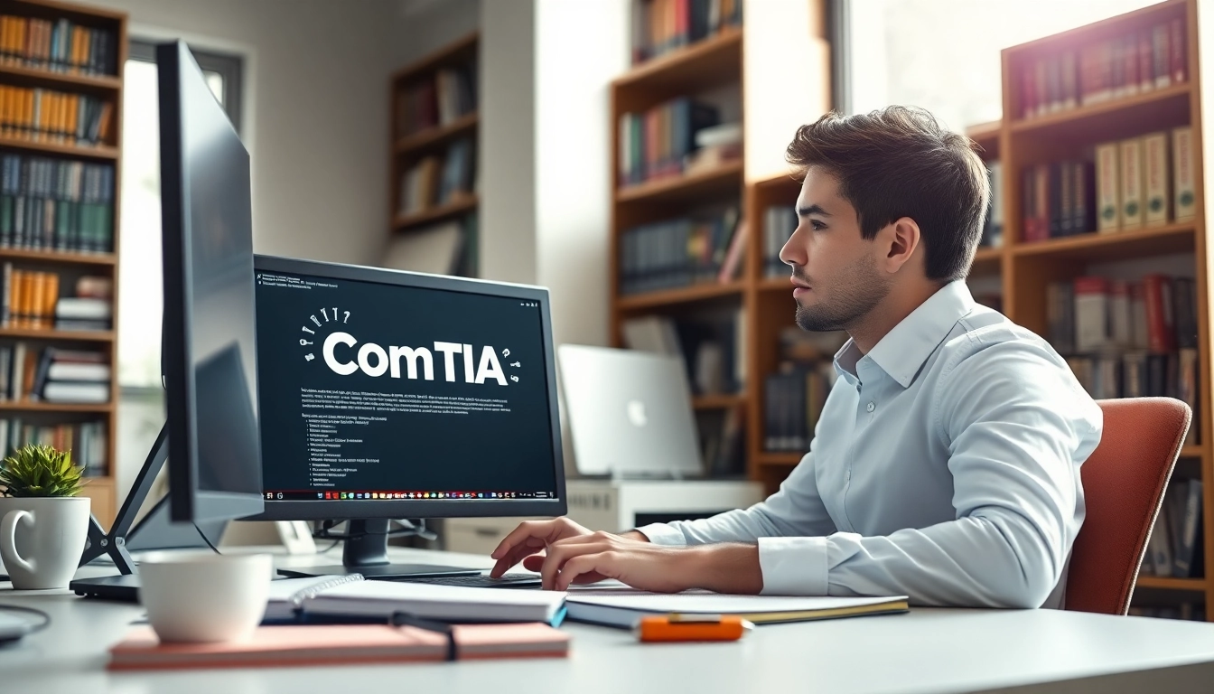 Pay someone to take my comptia exam portrayed by an IT specialist focused on exam questions.