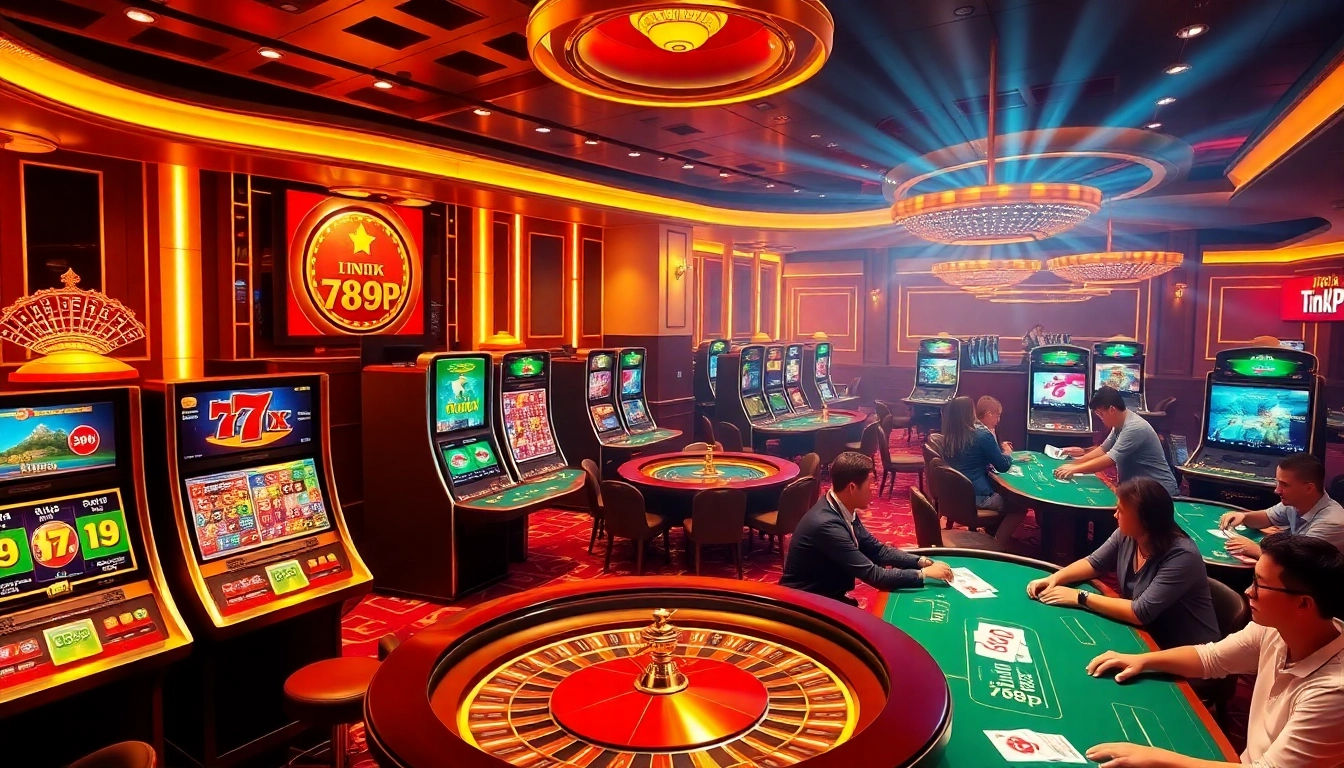 Experience the excitement of online gaming with link 789p at a luxurious casino table.