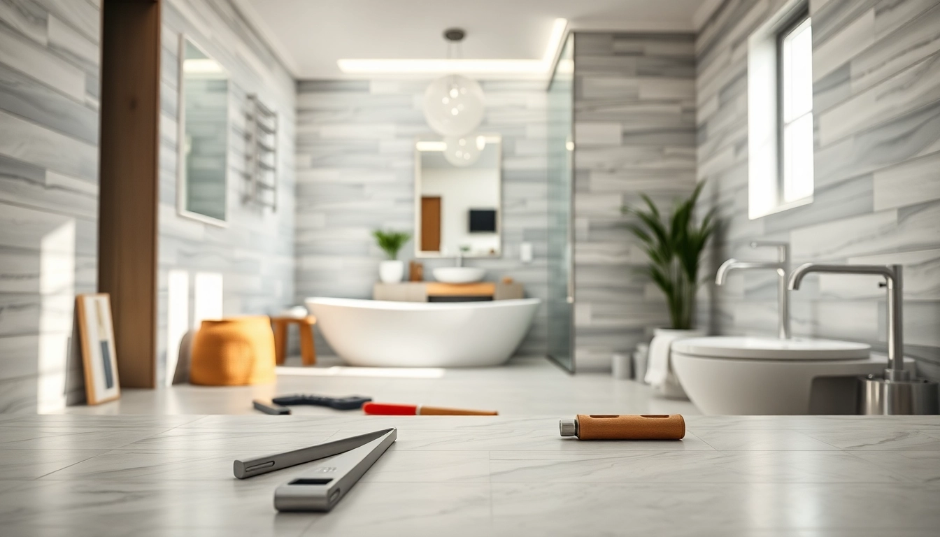 Transform your space with a bathroom remodel near me featuring elegant tiles and modern fixtures.