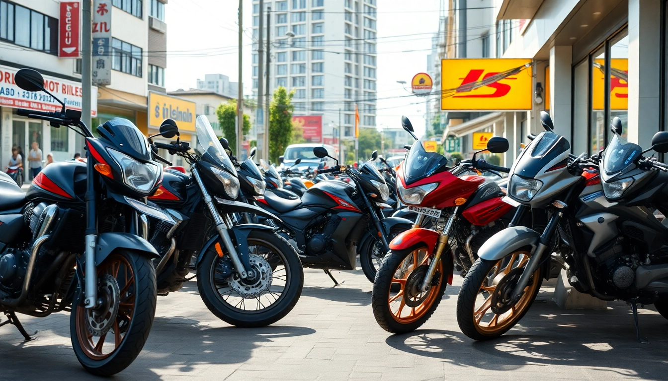 Gebrauchte Motorräder kaufen in einer einladenden Verkaufsumgebung.
