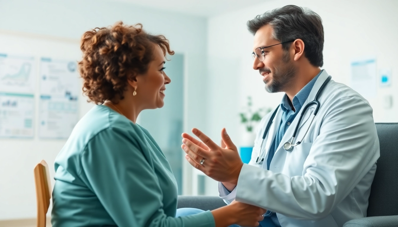 Engaging consultation with a private gp in a modern clinic setting highlighting patient care.