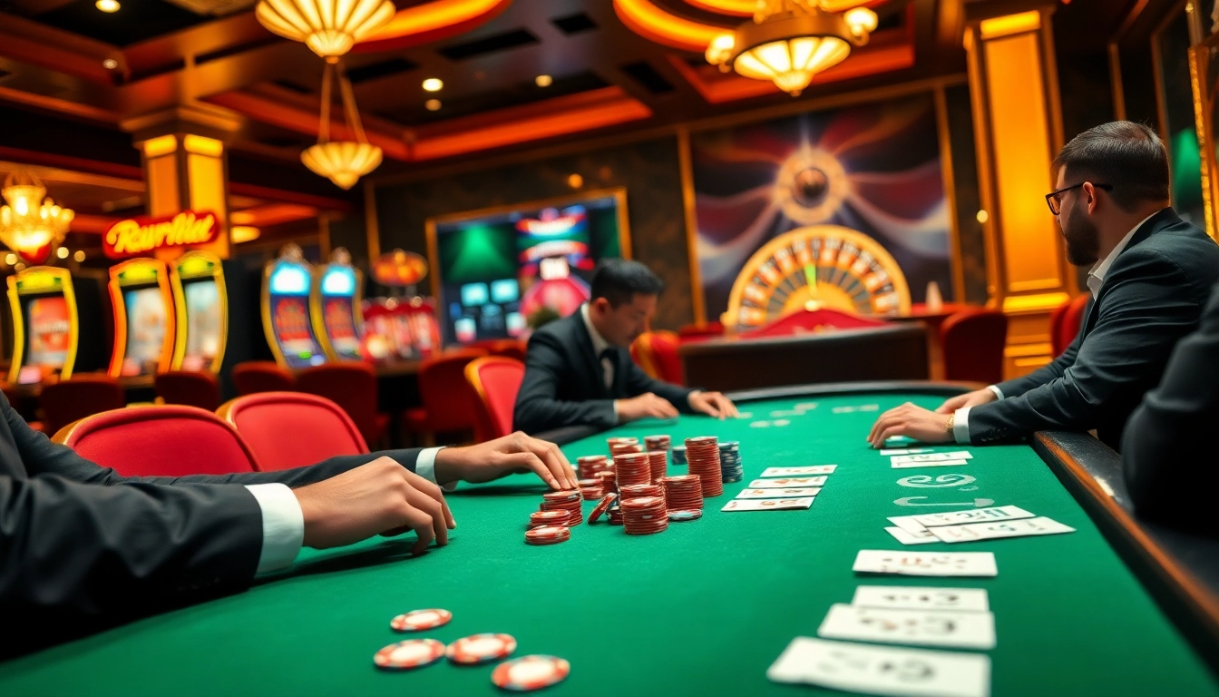 High-stakes poker action at nhà cái 789BET with vibrant chips and cards on display.
