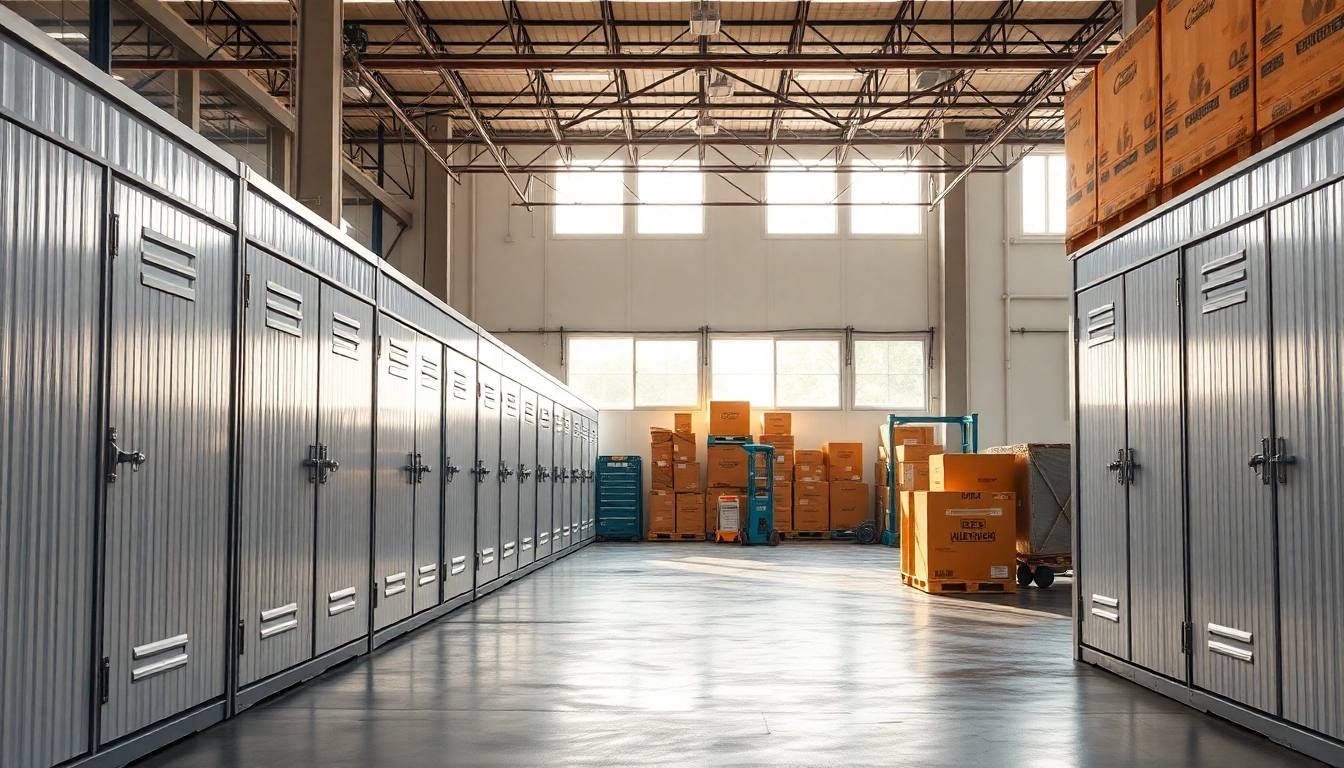 Self storage units in a clean, organized facility showcasing security and accessibility.