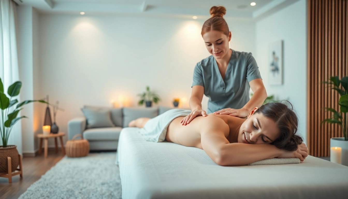 출장안마 session in a tranquil living room, showcasing professional massage therapy techniques.