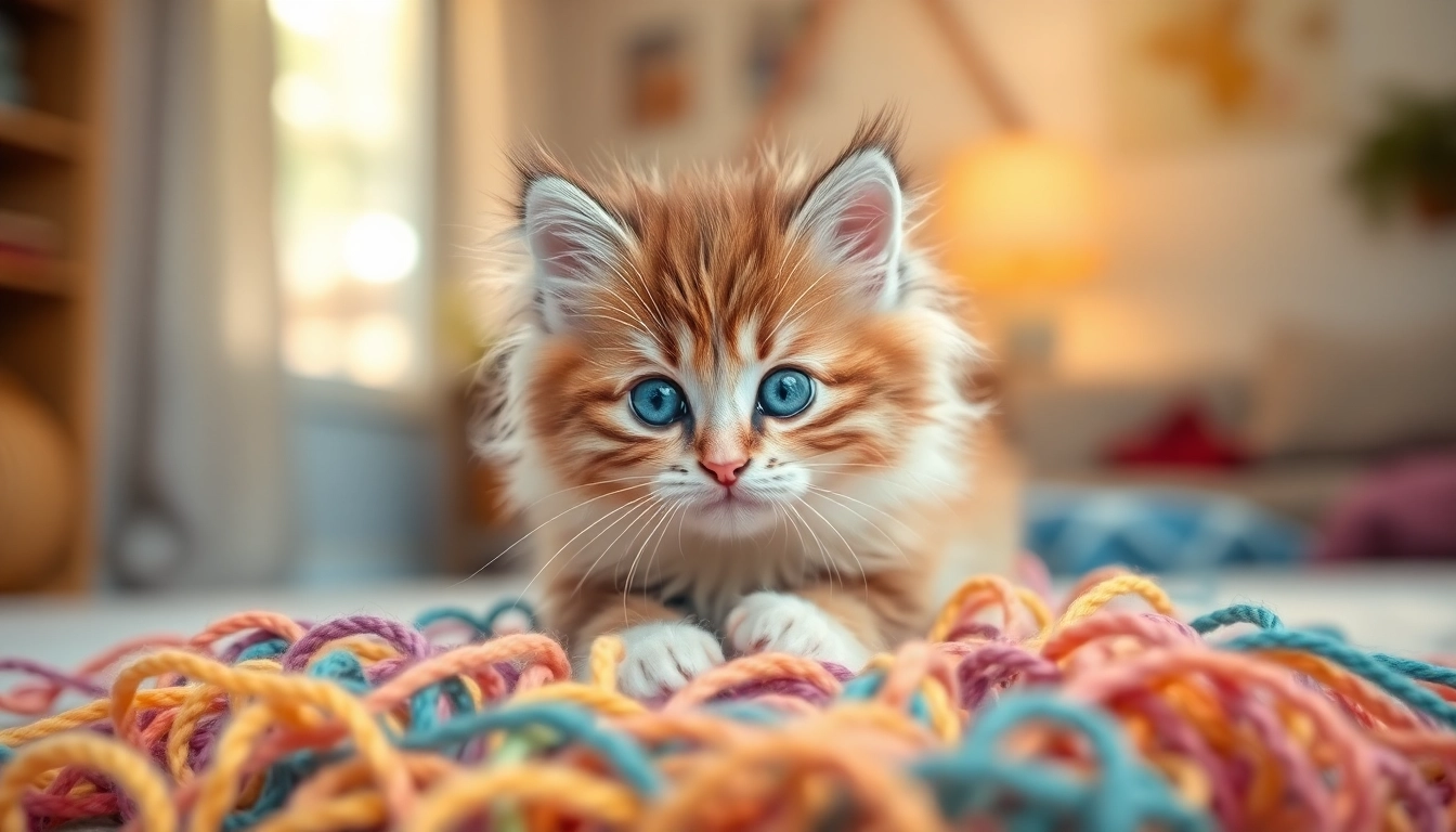 Adorable Maine Coon kittens for sale Sacramento playing with colorful yarn.