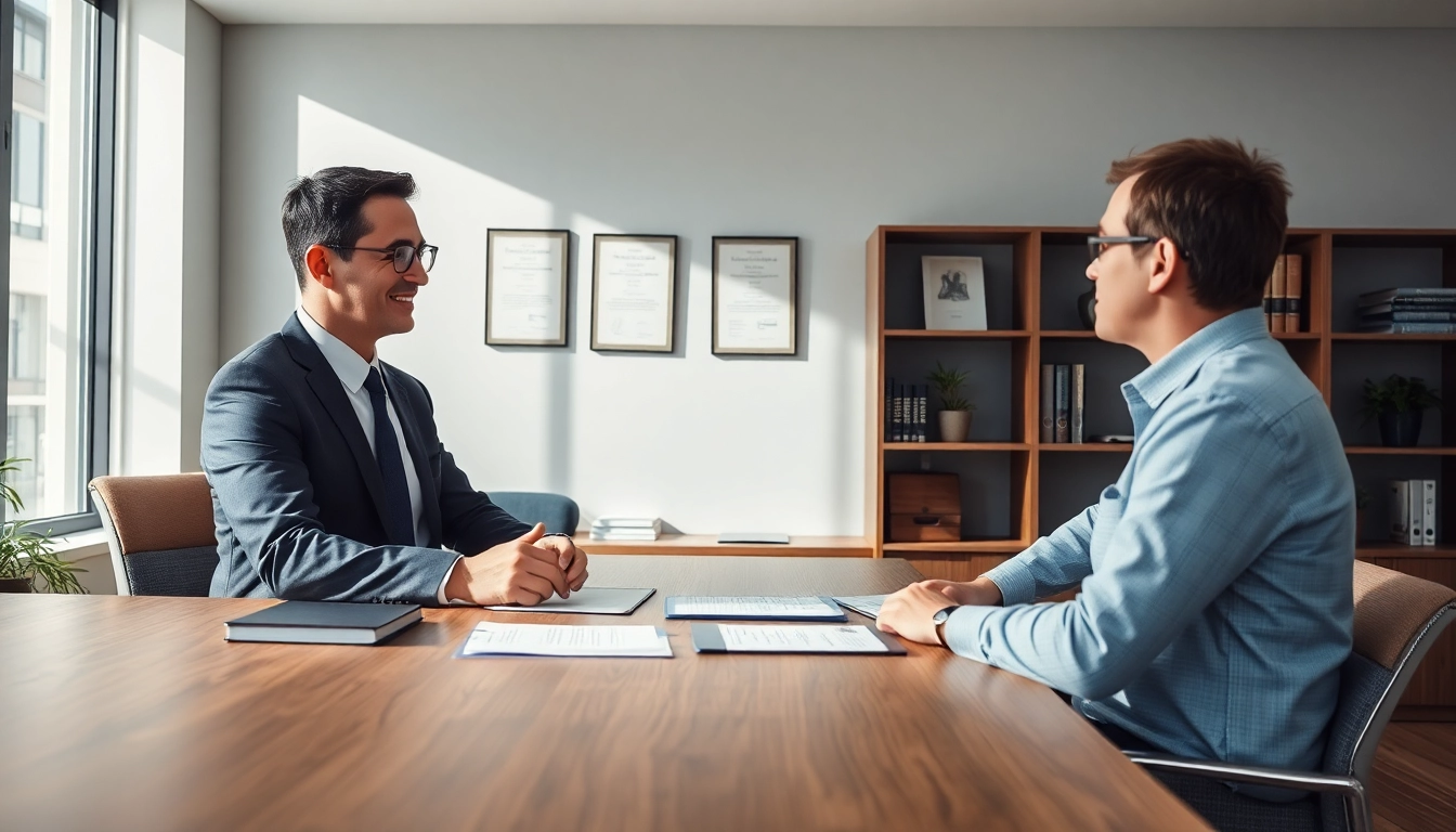 Engaging legal consultation at https://www.ihavealawsuit.com, showcasing a lawyer assisting a client.
