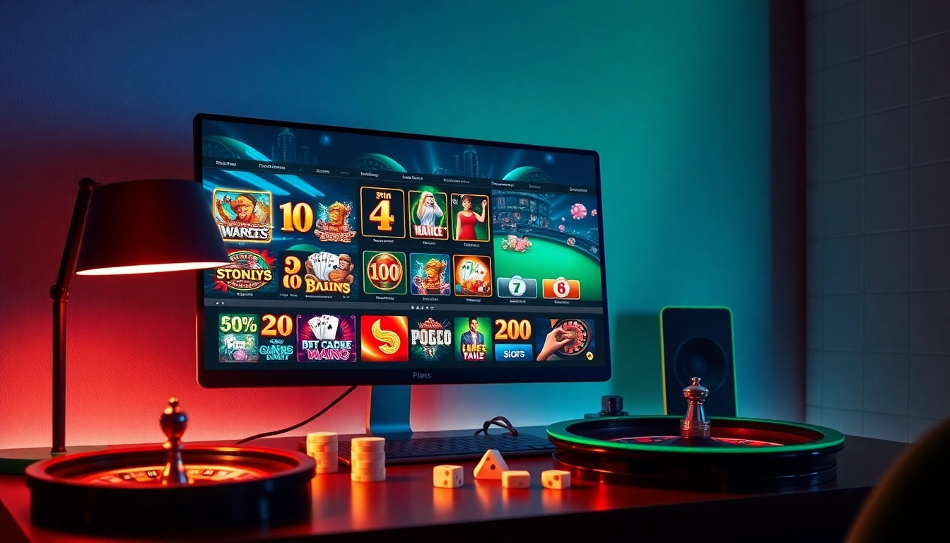 Experience the thrill at situs new77 with vibrant online slot machines and casino visuals.