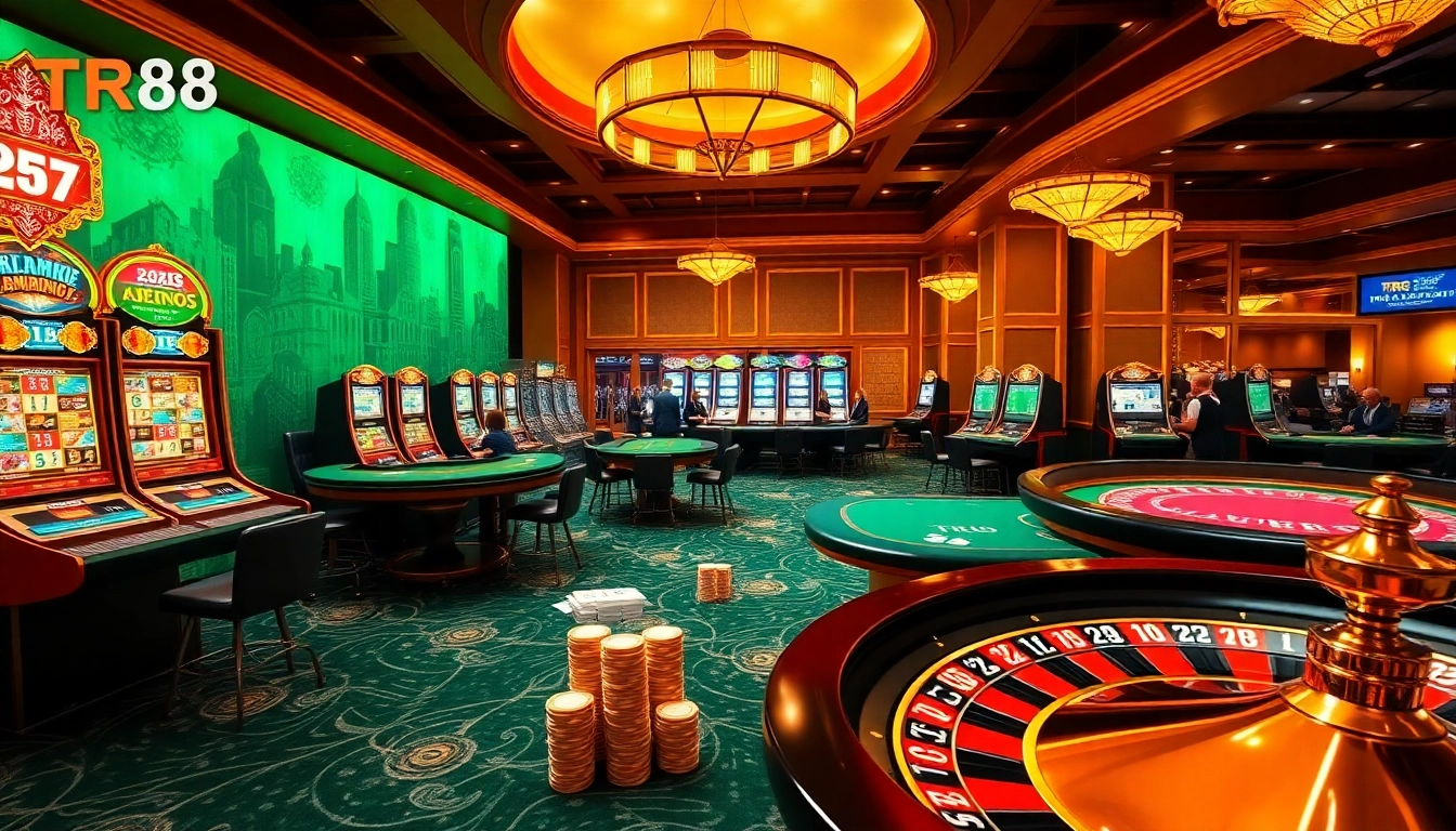 Experience the excitement of TR88 casino with live games and vibrant slot machines.