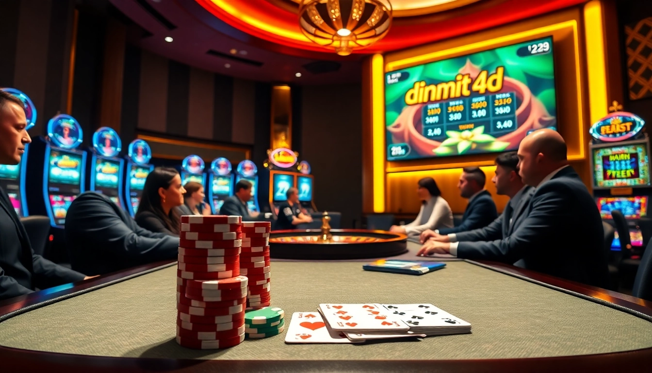 Engage in thrilling gameplay at dinamit4d with vibrant casino tables and exciting winning moments.