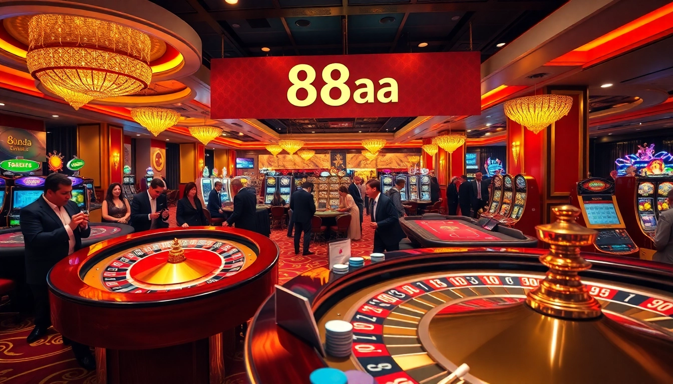 Experience the thrill of gaming at 88aa casino with vibrant tables and chips.