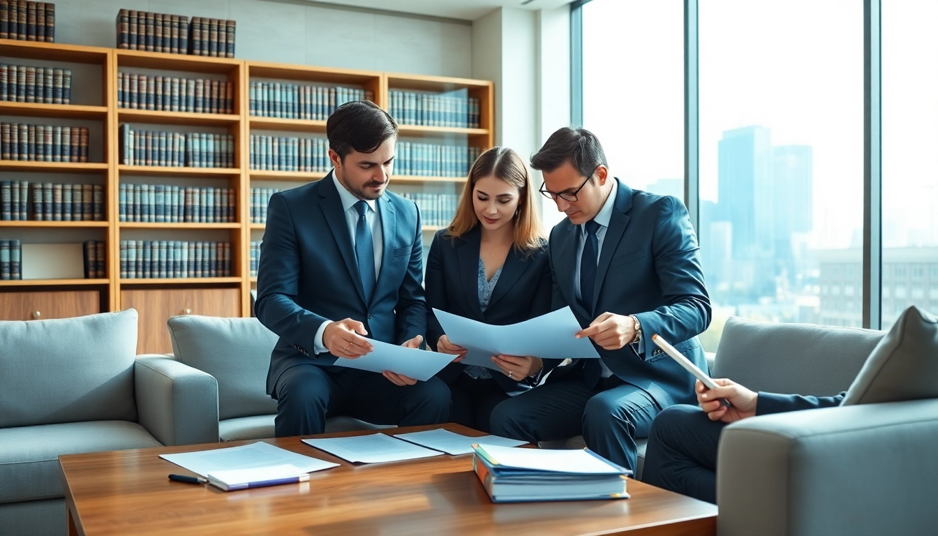 USA lawyers consulting clients in a modern law office, showcasing professionalism and trust.