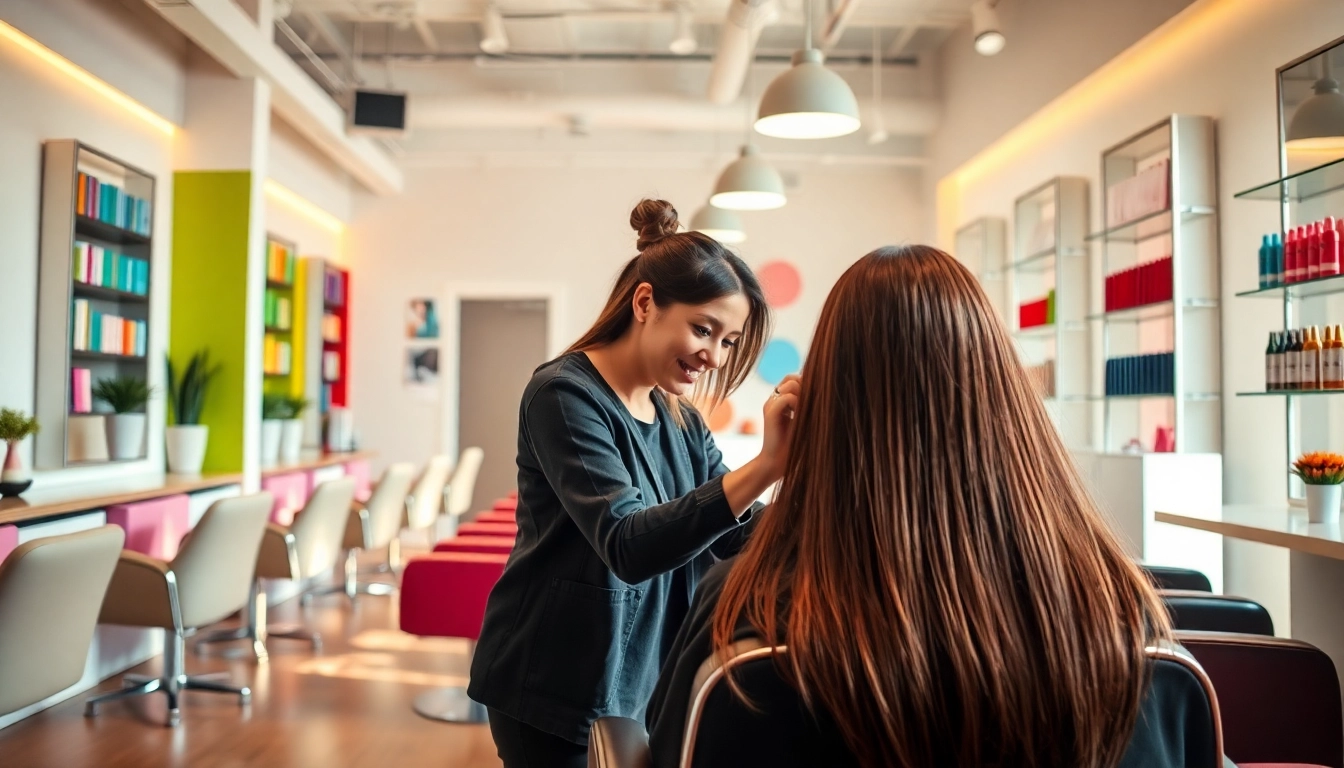Experience the artistry of salon vopsit bucuresti with a hairstylist and vibrant colors.
