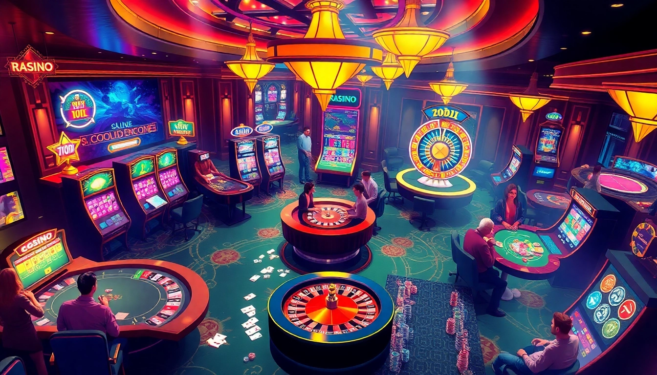 Un gameplay passionnant au meilleur casino en ligne, présentant des tables vibrantes et des joueurs engagés dans le jeu.