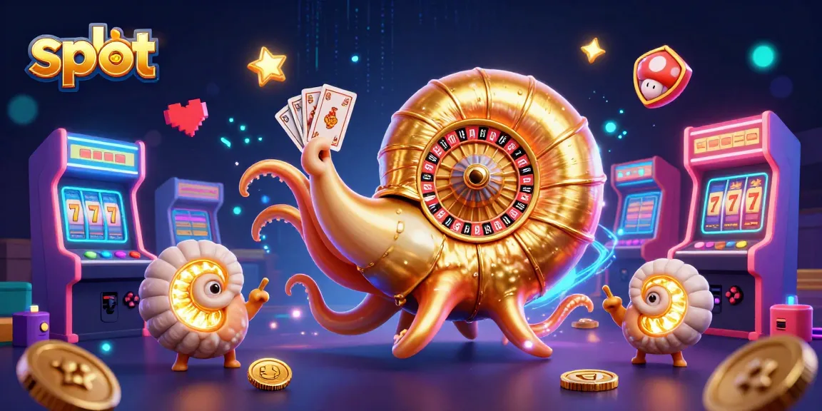 Spin the slot reels and win with this vibrant casino-themed illustration filled with gaming excitement.