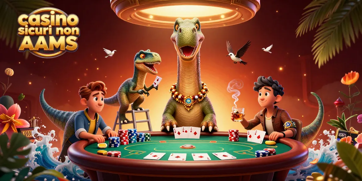 Scopri i casinò sicuri non AAMS con un brontosauro gigante nel loro ambiente affascinante.