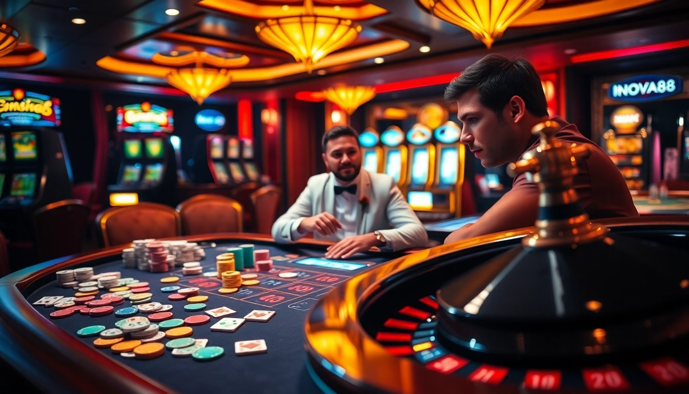 NOVA88 enhances the gaming experience with vibrant casino tables and thrilling gameplay.