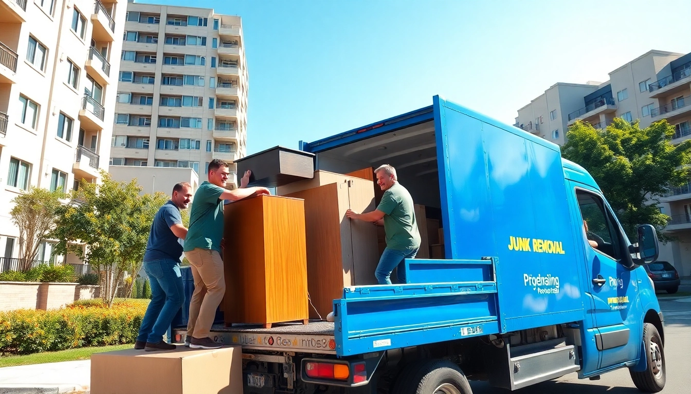 Streamlined junk removal service by https://myeasyjunkremoval.com in action, highlighting efficiency and teamwork.