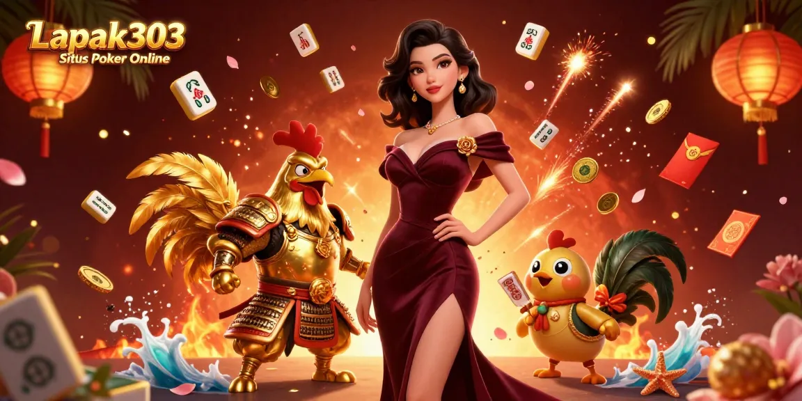 Experience the thrill of poker at Lapak303 Situs Poker Online with glamorous imagery and dynamic game elements.