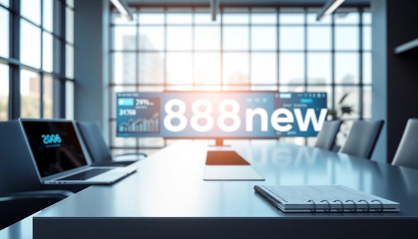 Engaging workspace showcasing 888new analytics, promoting productivity and strategy.