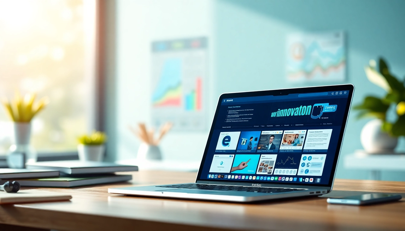 Showcase a professional digital workspace with a focus on Website Alternative options.